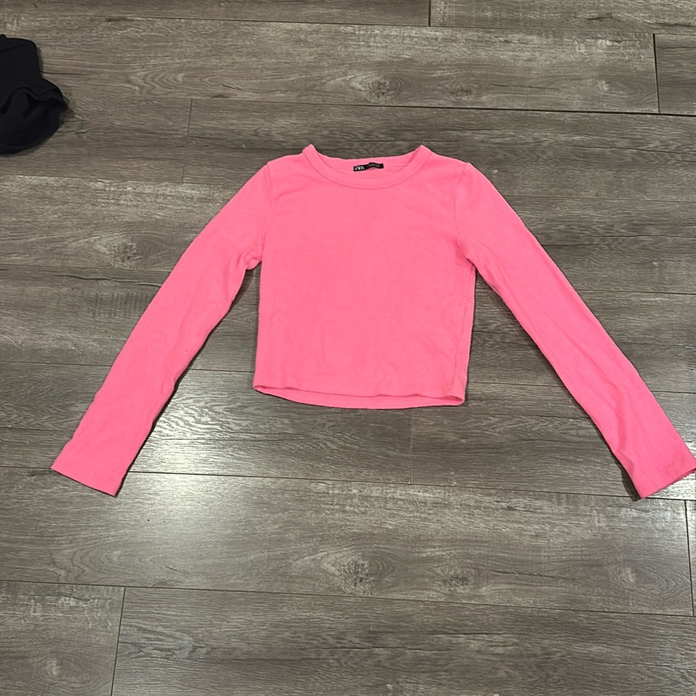 Zara cropped long sleeve size M